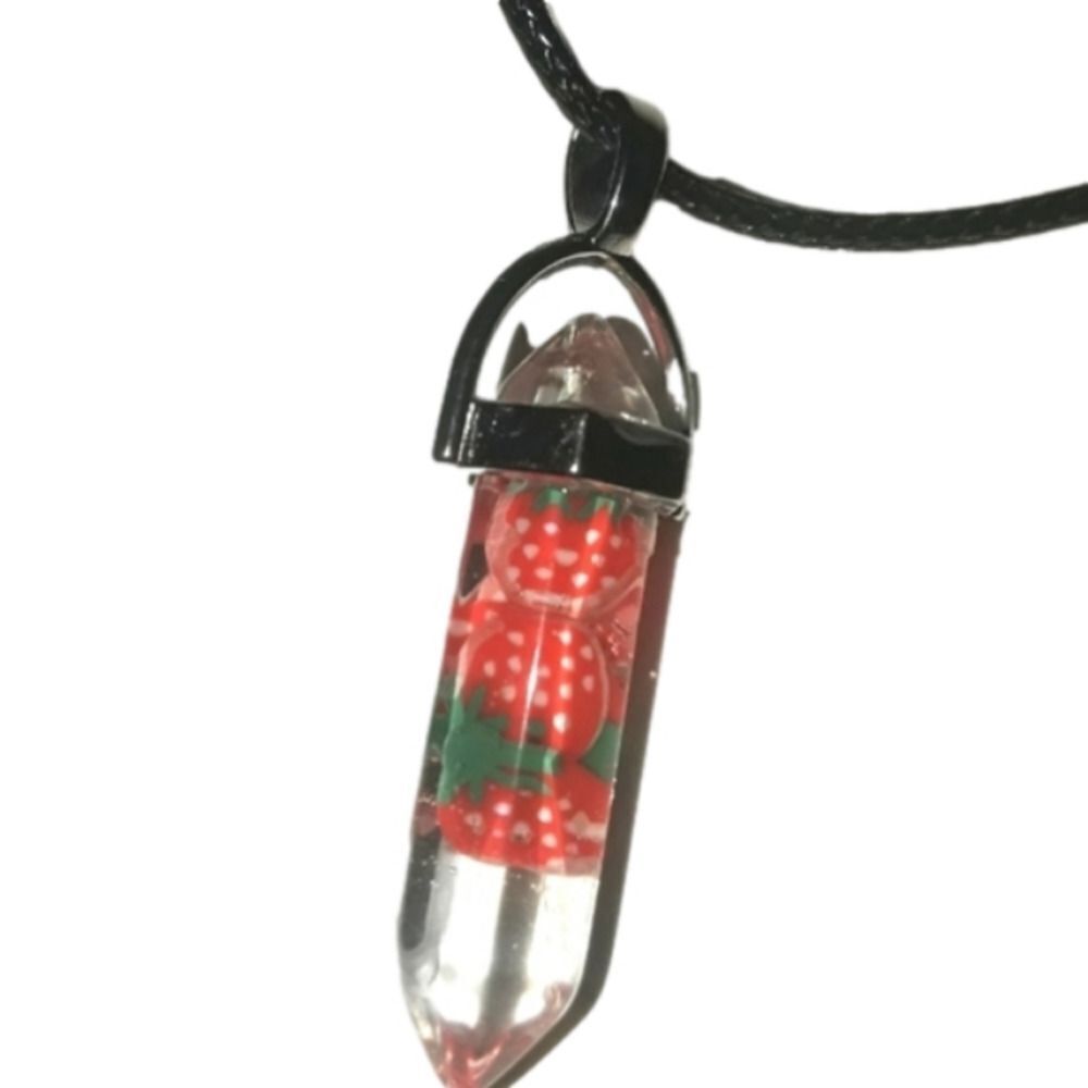 Hand crafted Strawberry pendant necklace